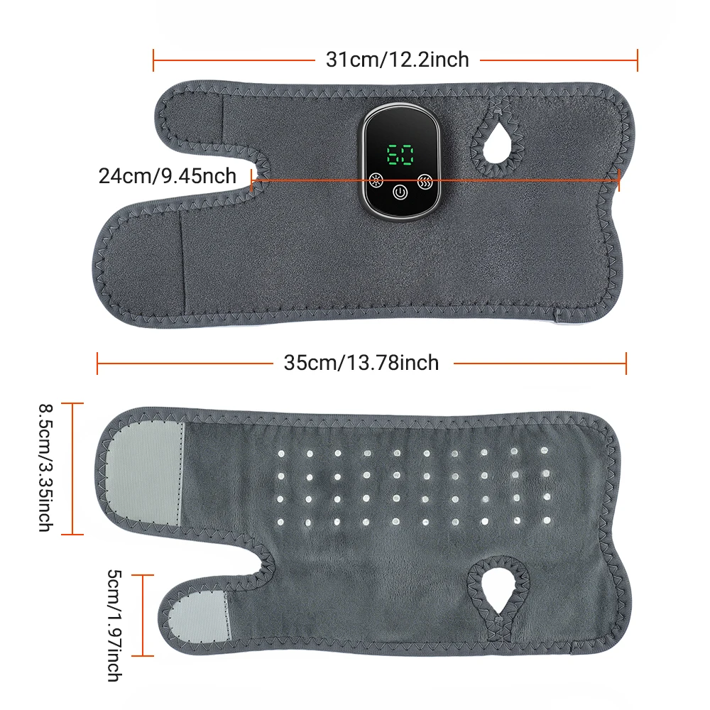 660nm Infrared Wrist Massager Red Light Heating Vibration Massage Wrap Brace Electric Wristband Pad for Hand Joint Support Relax