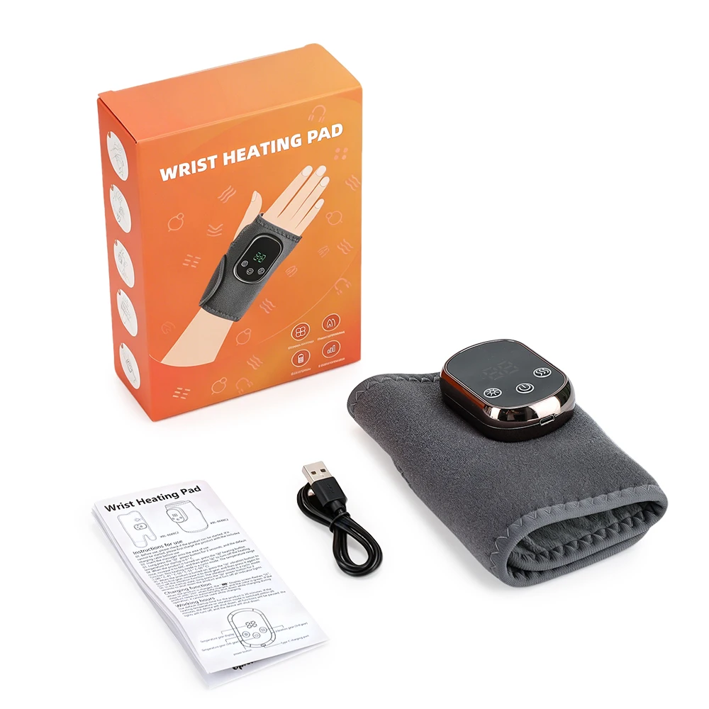 660nm Infrared Wrist Massager Red Light Heating Vibration Massage Wrap Brace Electric Wristband Pad for Hand Joint Support Relax