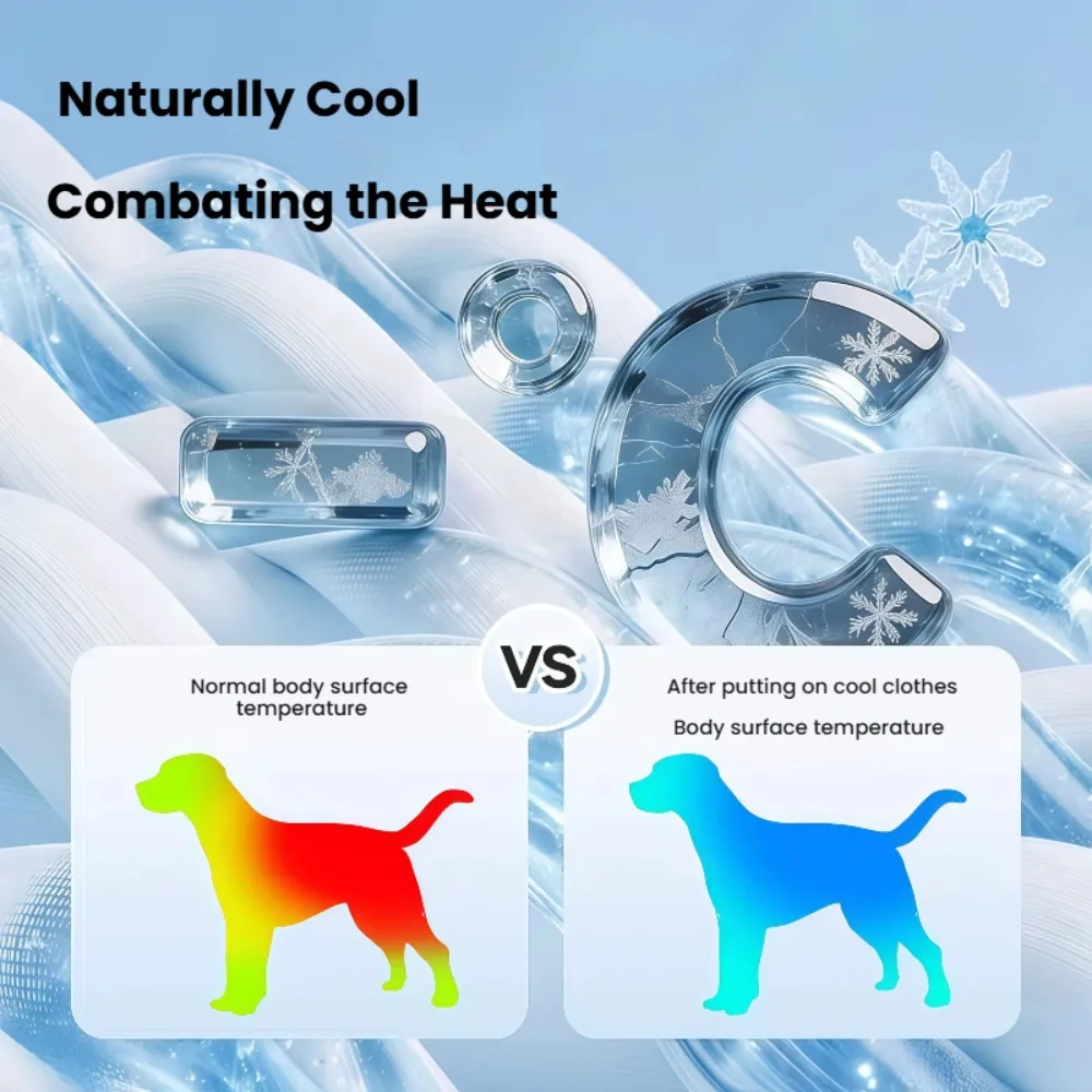 Dog Summer Cooling Vest Sun Protection Ice Silk Pet Clothes Breathable Quick Dry Puppy Cat Clothes For Small Medium Large Dogs