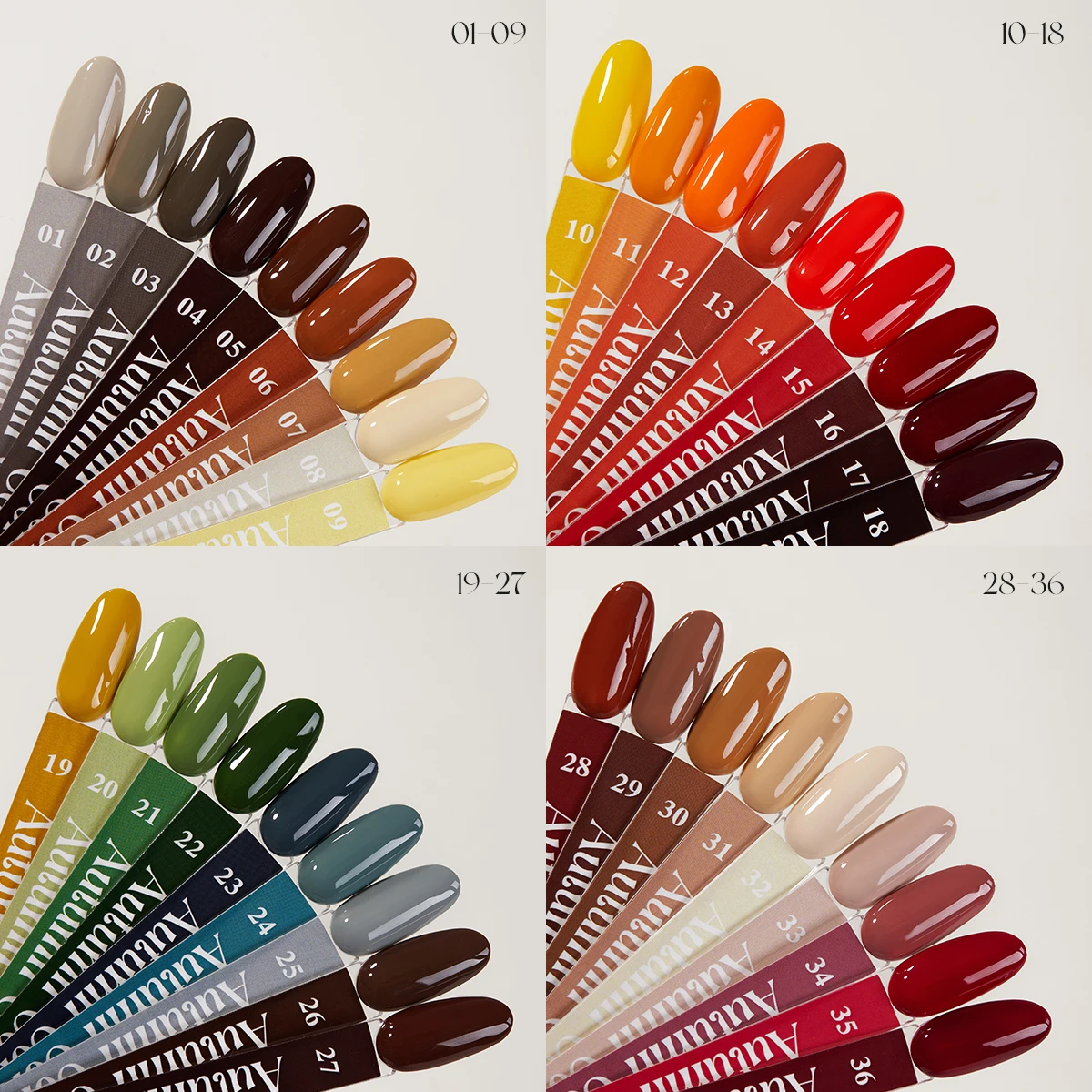 Vendeeni Hot Popular Fall Winter Nail Gel Polish Collection 36color Set TPO HEMA Free OEM High Pigment Autumn Gel Nail Polish
