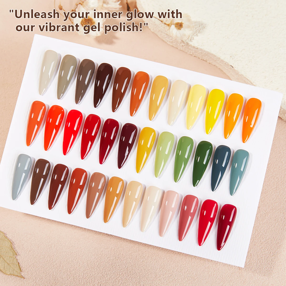 Vendeeni Hot Popular Fall Winter Nail Gel Polish Collection 36color Set TPO HEMA Free OEM High Pigment Autumn Gel Nail Polish