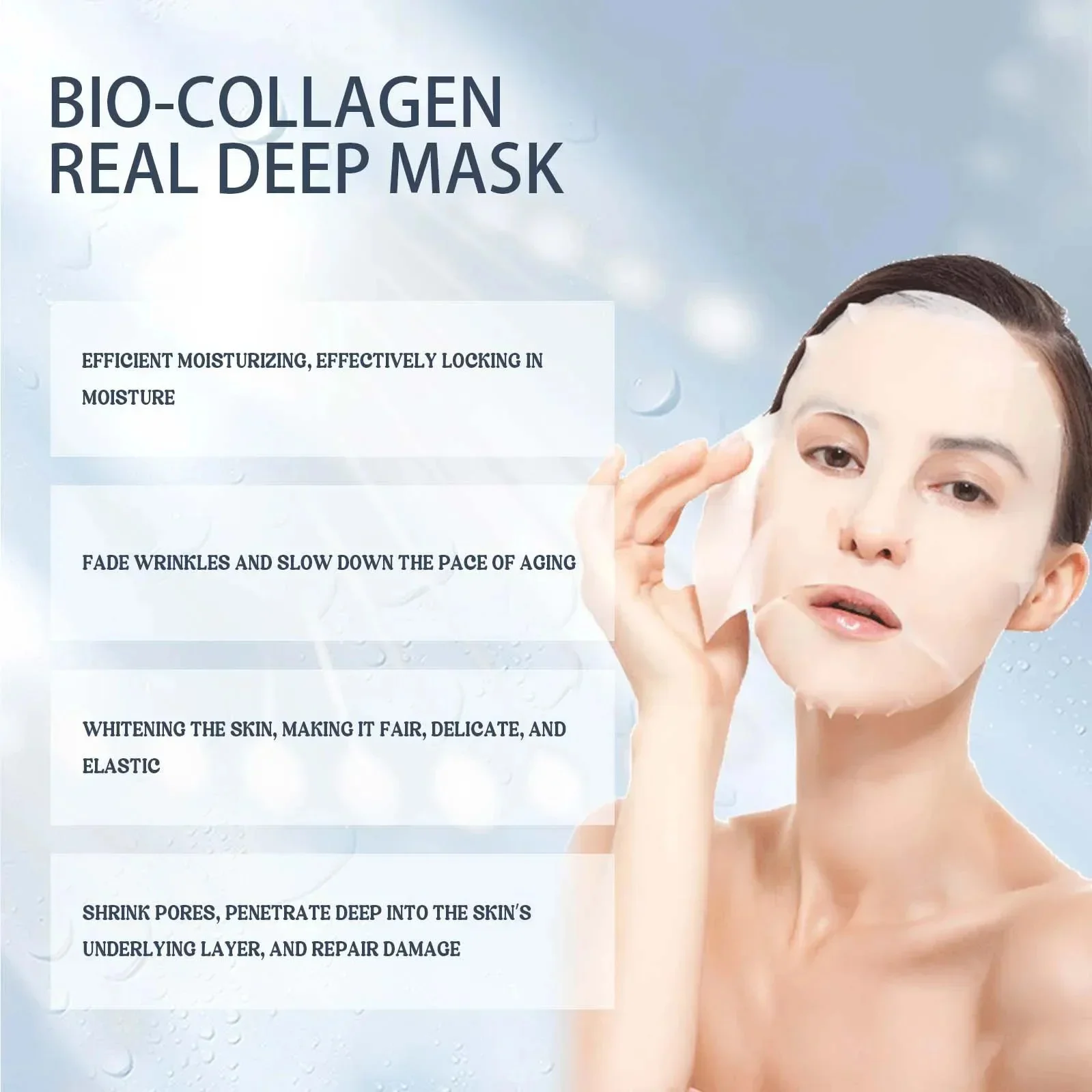 1/3/5/10PCS Bio Collagen Face Mask Anti Wrinkle Fade Face Fine Line Lift Firm Skin Anti-Aging Brighten SkinCare Korean Cosmetics