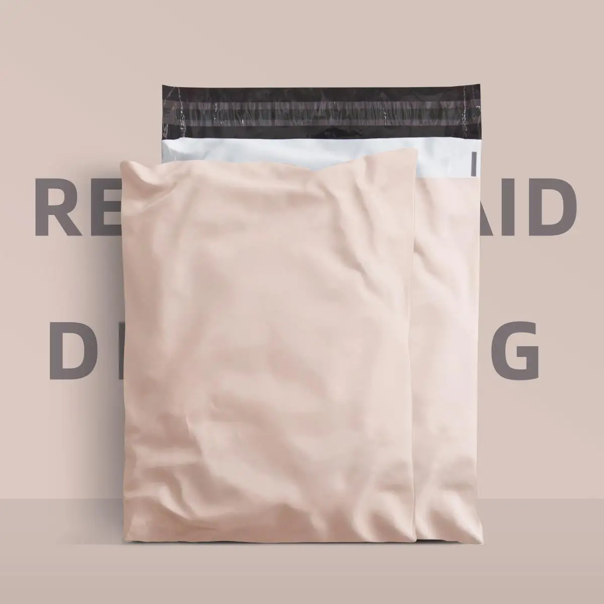 Apricot 50Pcs/lots Mailer Courier Bag Eco-Friendly Biodegradable Express Shipping Bags Self Seal Waterproof Clothes Shopper Bag