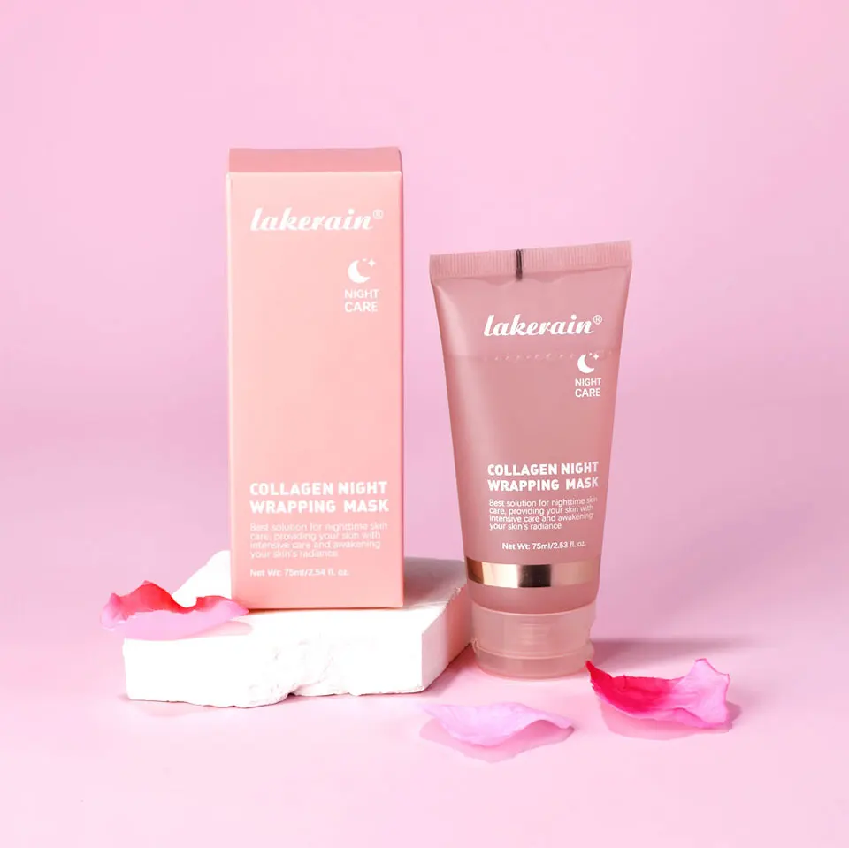 4pcs/set Collagen Jelly Cream Peel-Off Mask Salmon Collagen essence Collagen Overnight Facial Mask Wrapping Firming Moisturizing