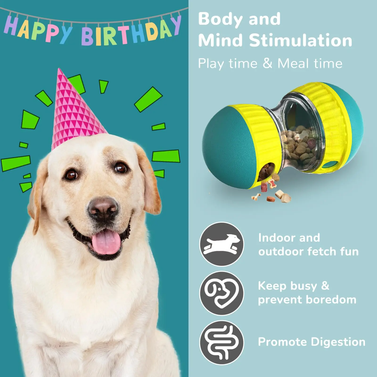 Dog Toy Improve IQ Interactive Puppy Toys For Small Medium Dogs Cat Slow Feeder Ball Labrador Golden Retriever Pet Supplies