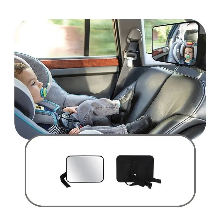 EAFC Adjustable Wide Car Rear Seat Mirror Baby/Child Seat Car Safety Mirror Monitor Square Safety Car Baby Mirror Car Interior
