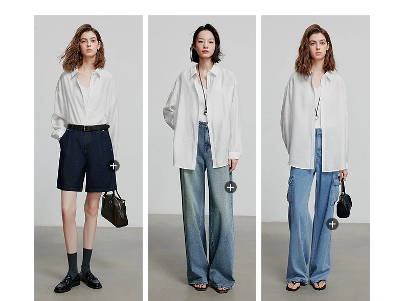 TOYOUTH Women Blouse Shirt 2025 Summer New Lyocell Shirt 8522012