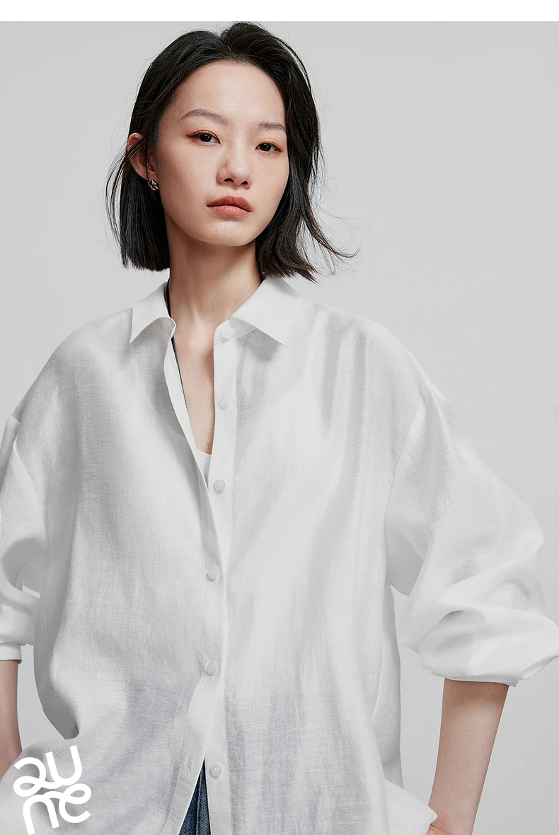 TOYOUTH Women Blouse Shirt 2025 Summer New Lyocell Shirt 8522012