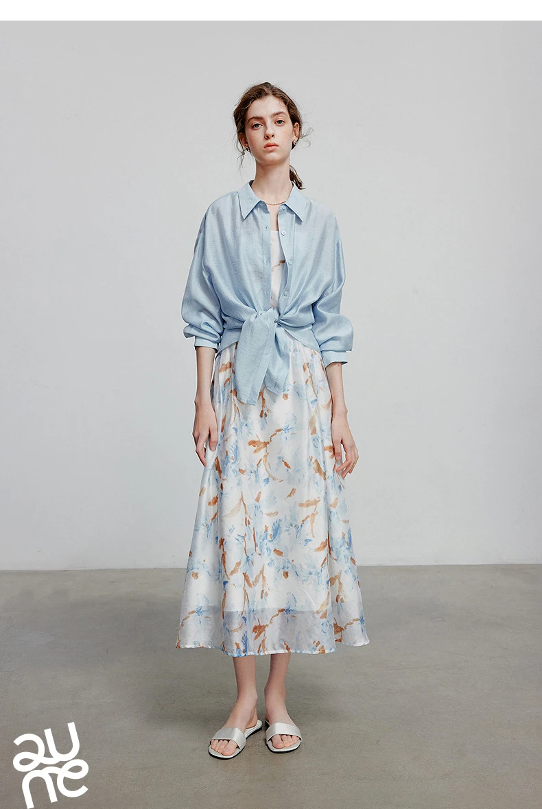 TOYOUTH Women Blouse Shirt 2025 Summer New Lyocell Shirt 8522012