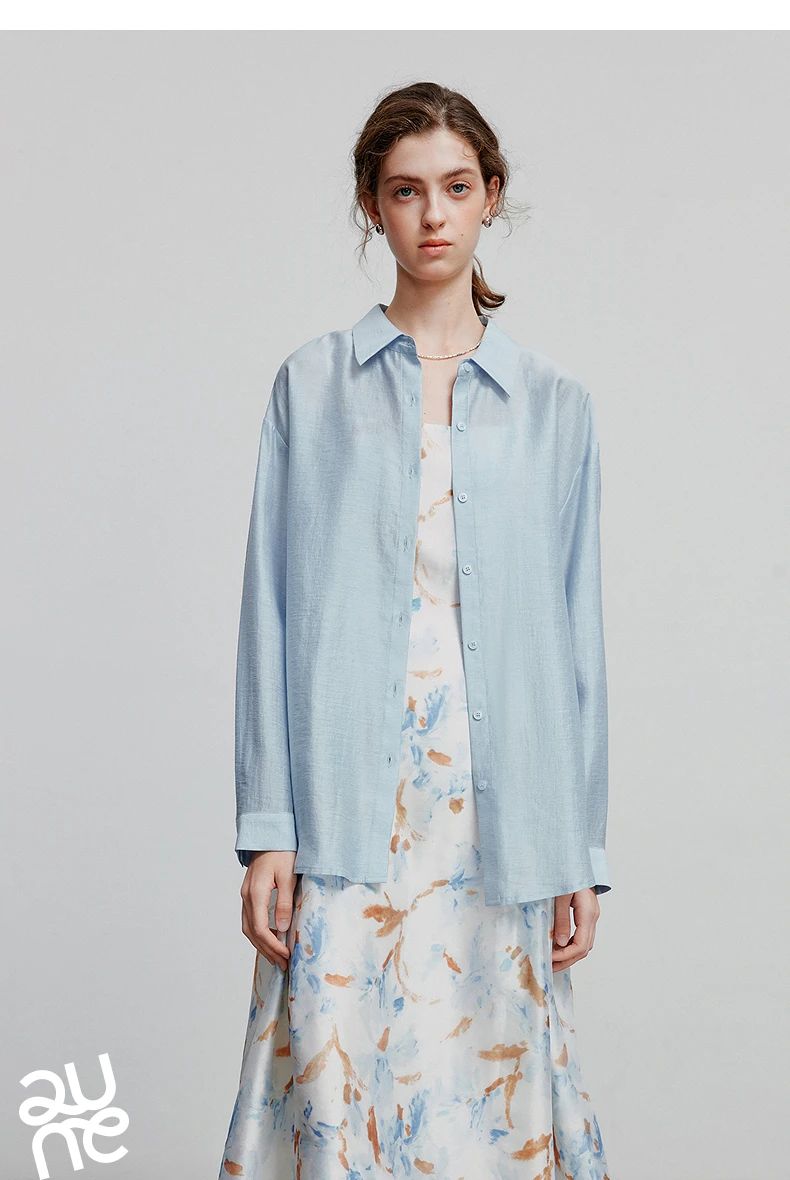 TOYOUTH Women Blouse Shirt 2025 Summer New Lyocell Shirt 8522012