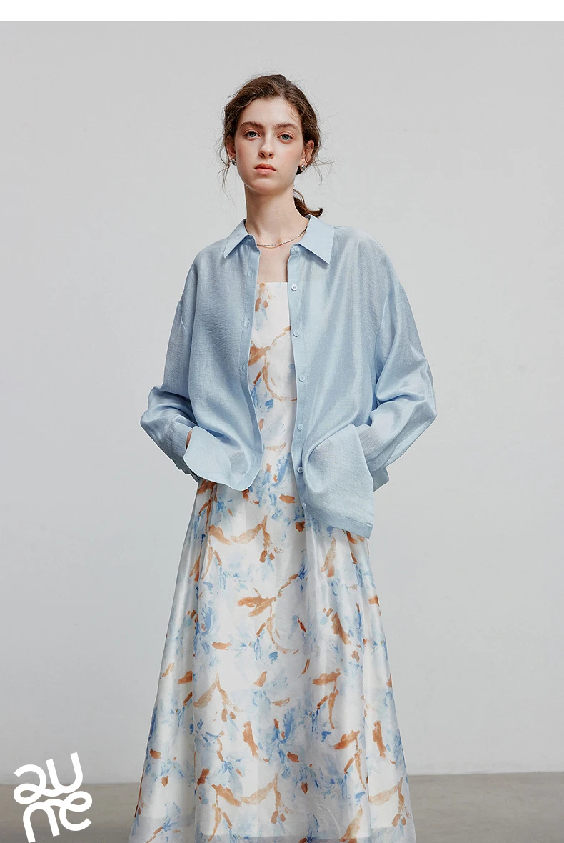TOYOUTH Women Blouse Shirt 2025 Summer New Lyocell Shirt 8522012