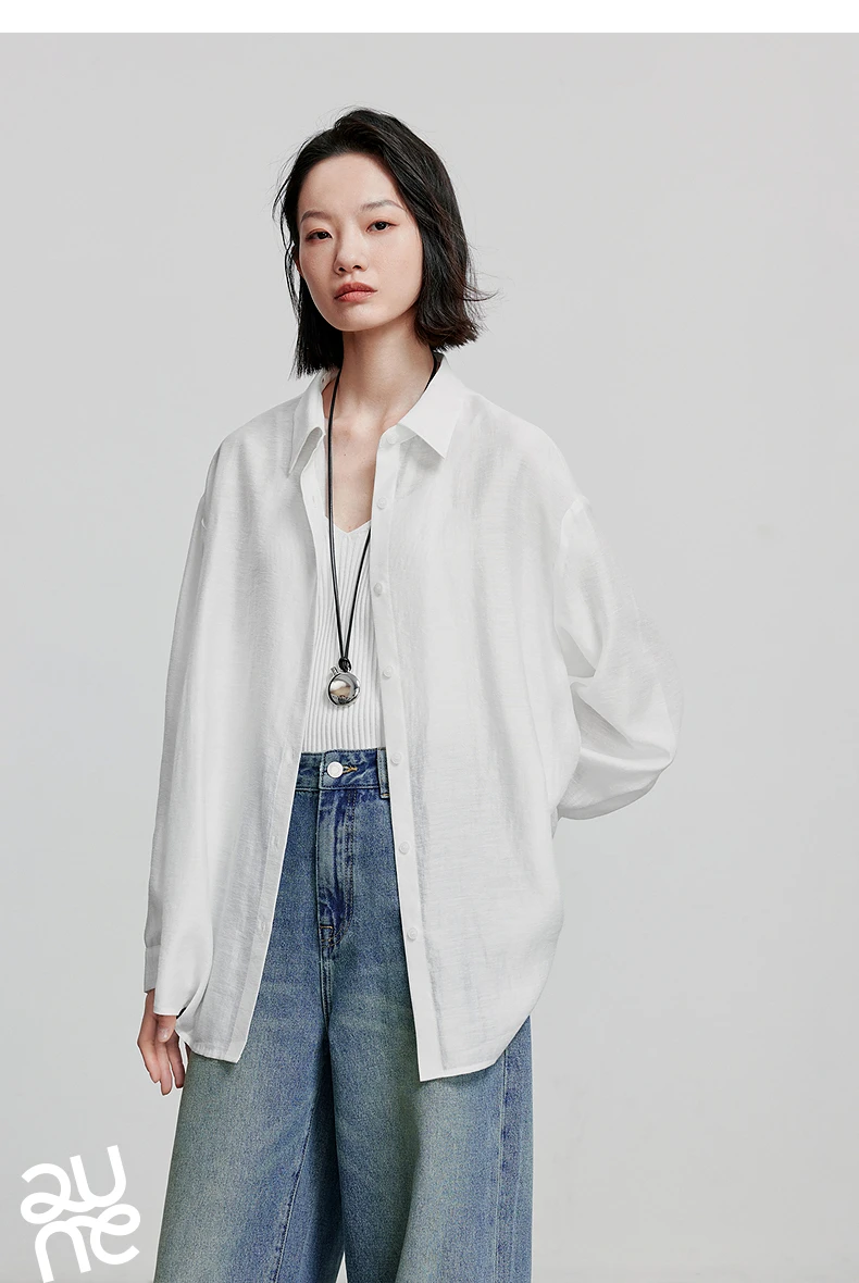TOYOUTH Women Blouse Shirt 2025 Summer New Lyocell Shirt 8522012