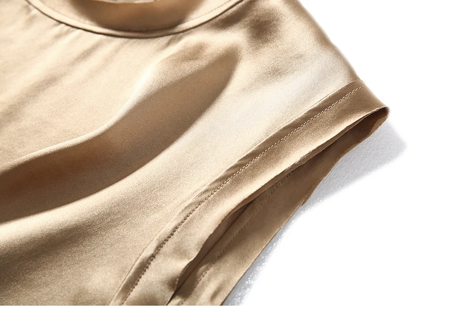 SuyaDream Women Silk Tanks 100%Real Silk Satin Sleeveless Solid Tank Tops 2021 Summer Elegent Vests