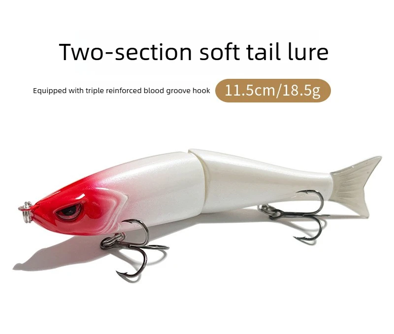 Bionic Fishing Lure 11.5cm 18.5g Swimbait Glide Bait Joint Giant Pike Bass Fishing Lure Catfish Hard Bait Saltwater Fishing Lure