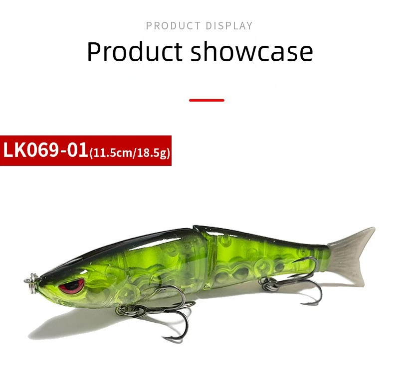 Bionic Fishing Lure 11.5cm 18.5g Swimbait Glide Bait Joint Giant Pike Bass Fishing Lure Catfish Hard Bait Saltwater Fishing Lure