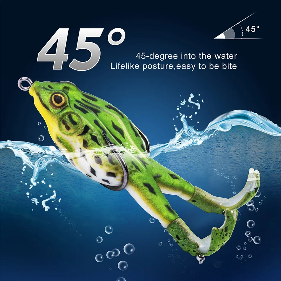 Goture 8.4g 13.6g 16.6g Frog Fishing Lures Soft Tube Bait Topwater Swimbait Floating Bait with Hook for Bass Trout Fishing Rod
