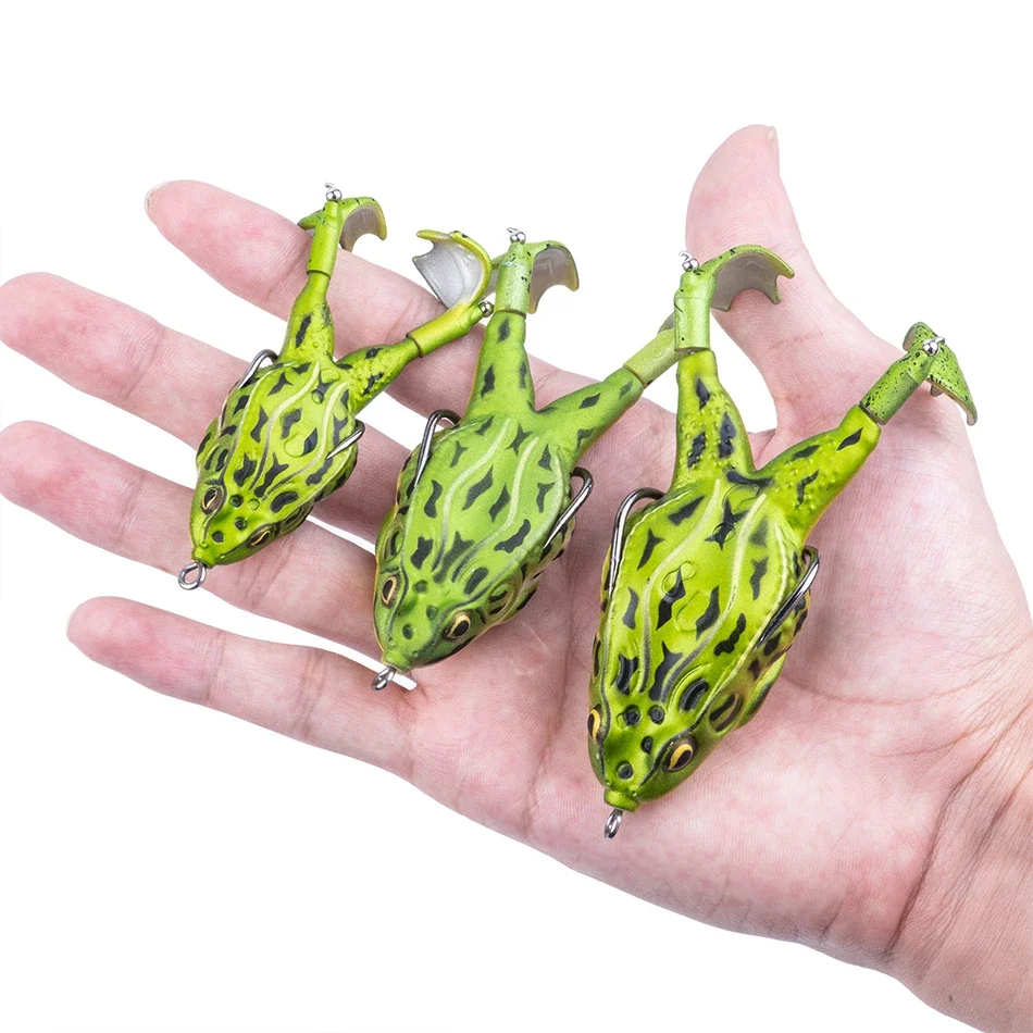 Goture 8.4g 13.6g 16.6g Frog Fishing Lures Soft Tube Bait Topwater Swimbait Floating Bait with Hook for Bass Trout Fishing Rod