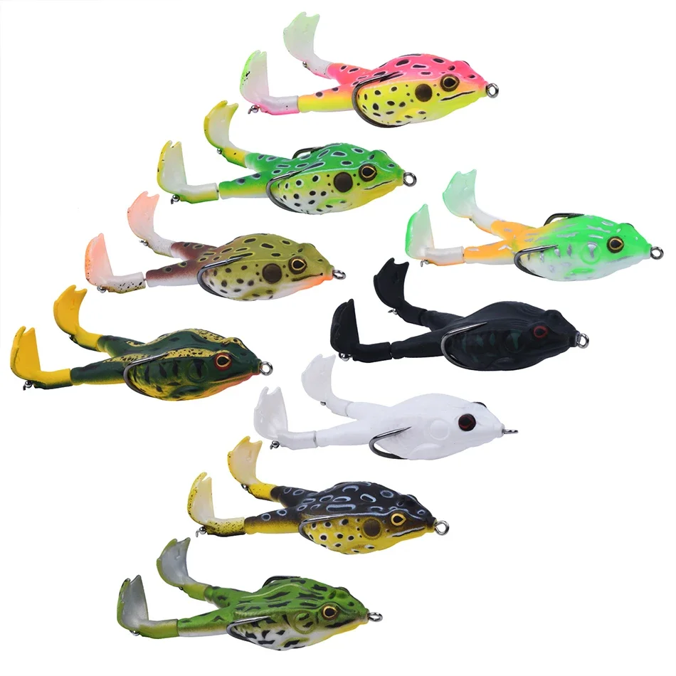 Goture 8.4g 13.6g 16.6g Frog Fishing Lures Soft Tube Bait Topwater Swimbait Floating Bait with Hook for Bass Trout Fishing Rod