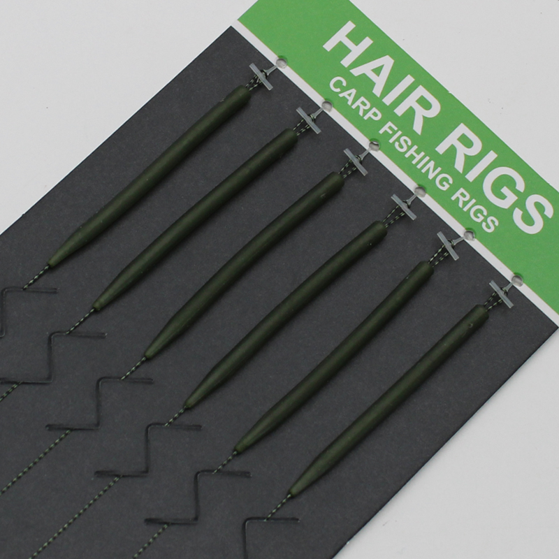 Leader Carp Fishing Hooks Hair Rigs With Braided Line Ready Made Boilies Bait Tied Feeder Group Barbed hook Accessories