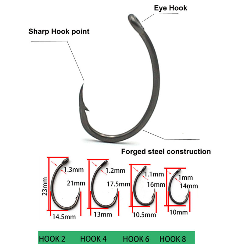 Leader Carp Fishing Hooks Hair Rigs With Braided Line Ready Made Boilies Bait Tied Feeder Group Barbed hook Accessories
