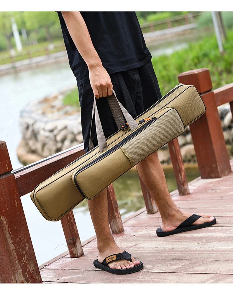 40-80CM Fishing Rod Bag Portable 1200D waterproof Fishing Gear Bag Short Section Single Layer Double Layer Fishing Rod Bag X633G