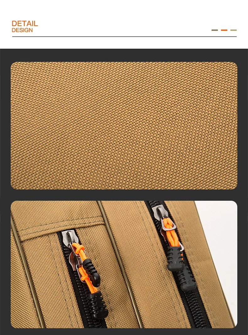 40-80CM Fishing Rod Bag Portable 1200D waterproof Fishing Gear Bag Short Section Single Layer Double Layer Fishing Rod Bag X633G