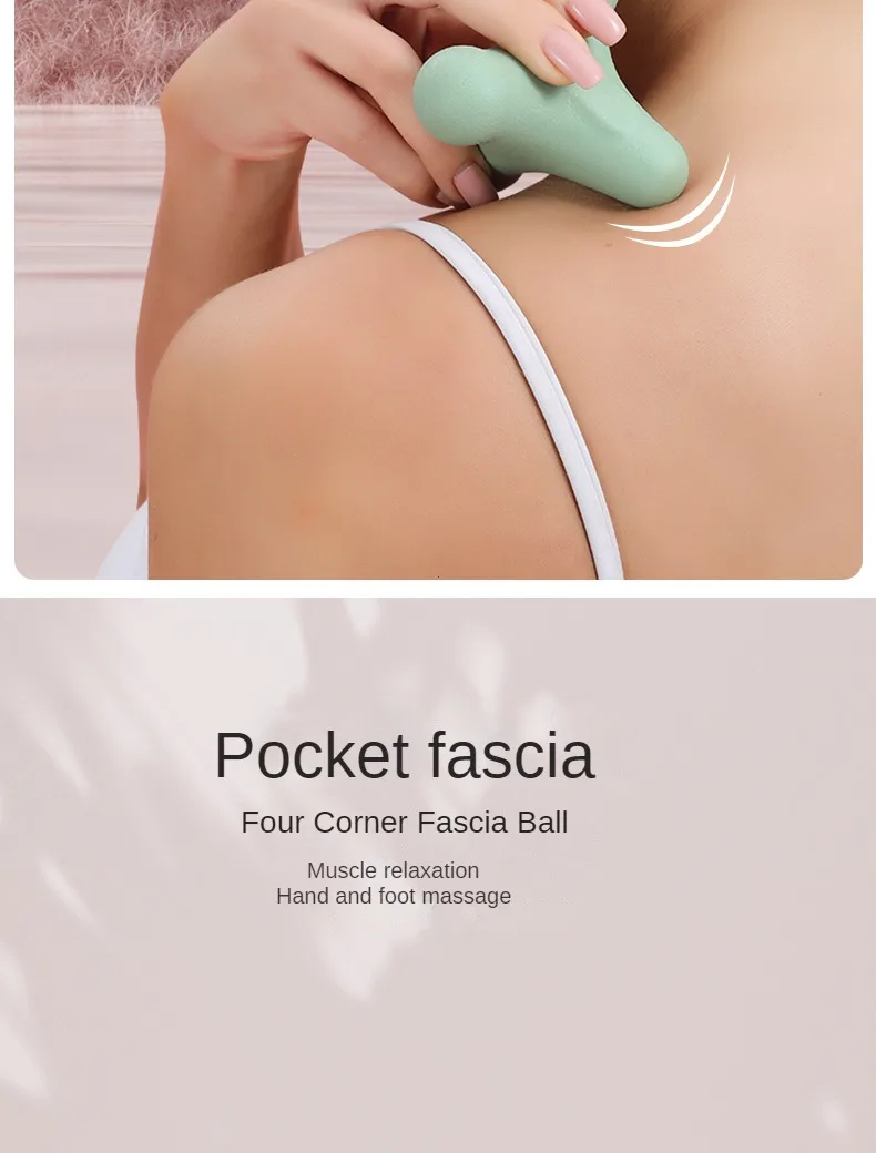 Four Corner Fascia Ball Plantar Ball Massage Shoulder Neck Waist Hand Muscles Lactate Exercise Relaxation Meridian Fitness Ball