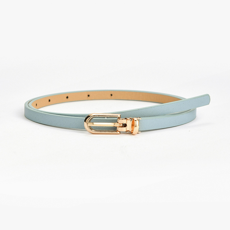 Black Red Brown Adjustable PU Leather Women Faux Leather Belts Candy Color Thin Skinny Waistband Fashion Dress Jeans Strap Belt