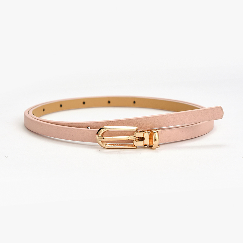 Black Red Brown Adjustable PU Leather Women Faux Leather Belts Candy Color Thin Skinny Waistband Fashion Dress Jeans Strap Belt