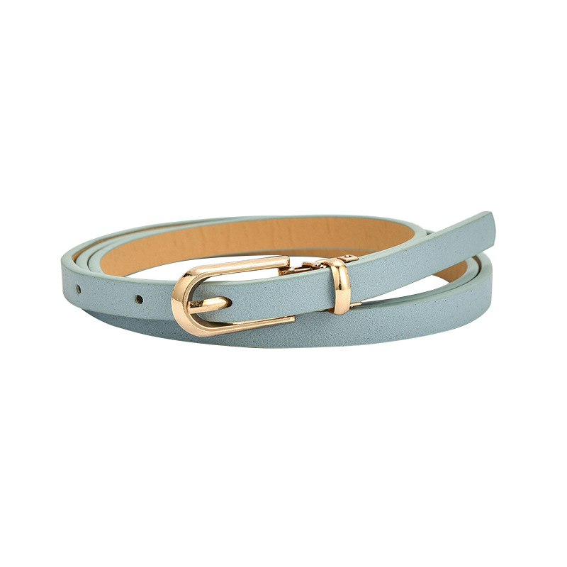 Black Red Brown Adjustable PU Leather Women Faux Leather Belts Candy Color Thin Skinny Waistband Fashion Dress Jeans Strap Belt