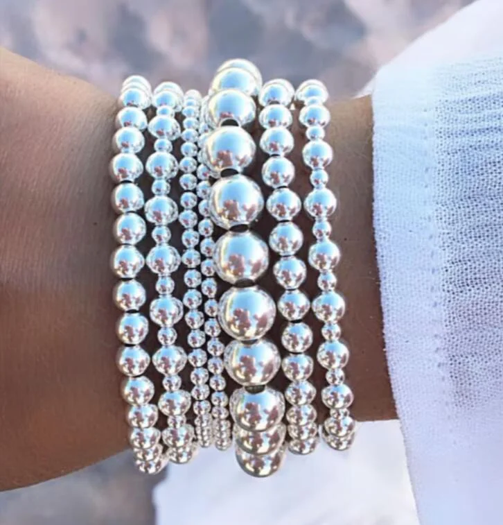 Fashion Simple Bead Bracelet Set For Women Vintage Minimalist Elegant Exquisite Round Bracelets Vacation Date Daily Wear Jewelry