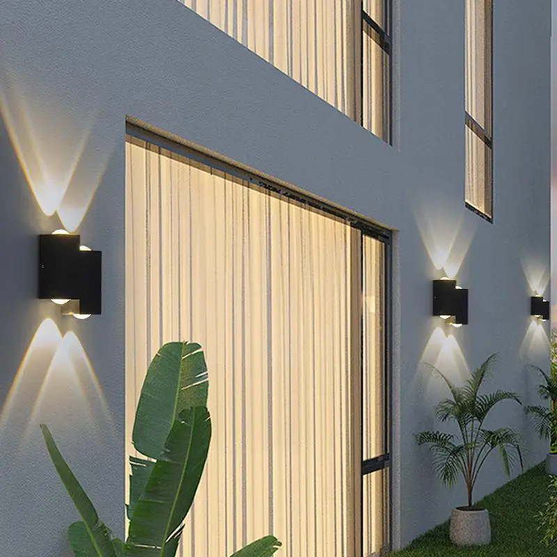 Waterproof IP55 Aluminum LED Wall Lamp AC110 220VLED Modern Outdoor Lights Patio Lights Durable Up and Down Lights Yard Wall Lig