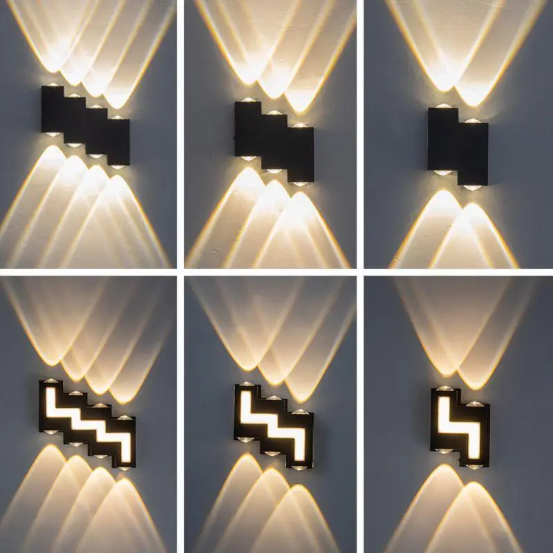Waterproof IP55 Aluminum LED Wall Lamp AC110 220VLED Modern Outdoor Lights Patio Lights Durable Up and Down Lights Yard Wall Lig