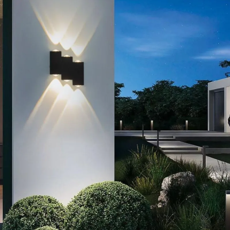 Waterproof IP55 Aluminum LED Wall Lamp AC110 220VLED Modern Outdoor Lights Patio Lights Durable Up and Down Lights Yard Wall Lig