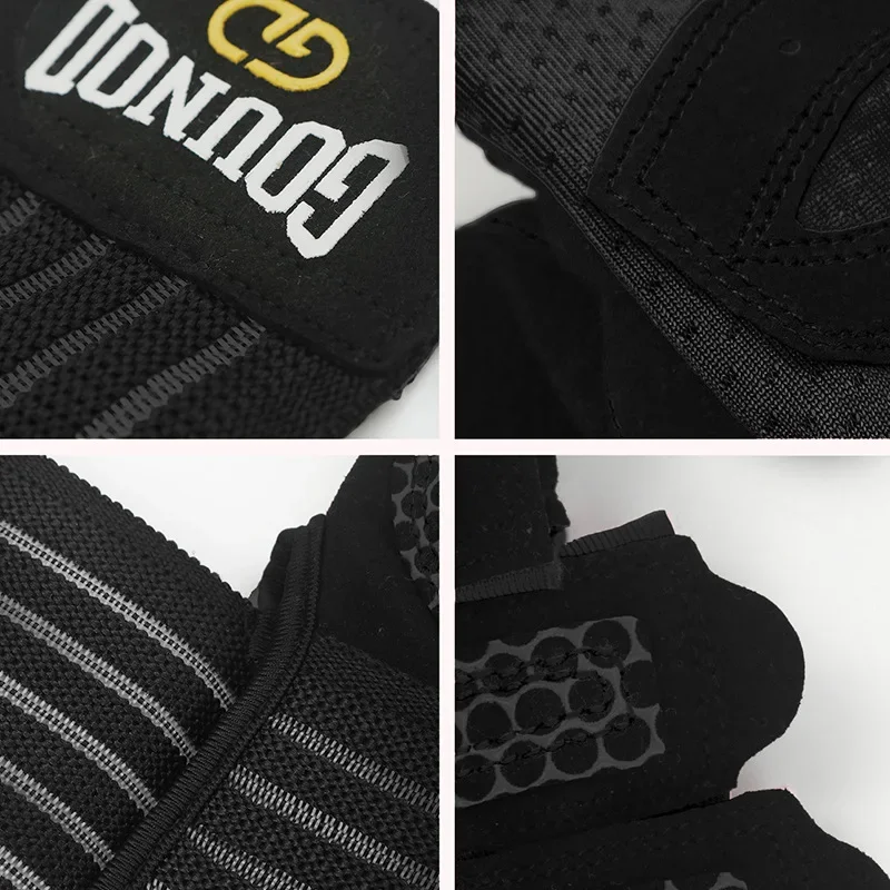 Weightlifting Anti-Slip Half Finger Gloves Wristband Support Wear-resistant Breathable Sports Gym Gloves Fitness Training