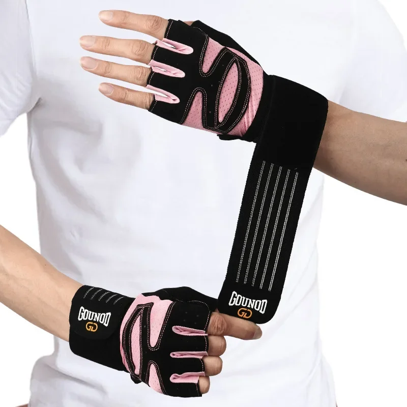 Weightlifting Anti-Slip Half Finger Gloves Wristband Support Wear-resistant Breathable Sports Gym Gloves Fitness Training