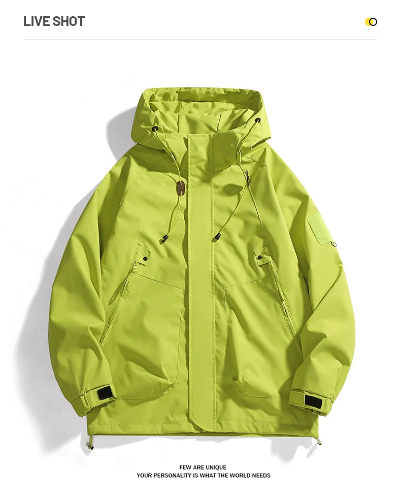 CHRLCK Unisex Outdoor Waterproof Jacket Windbreaker Coat Autumn Breathable Fishing Camping Windproof Jackets Men Women Clothing