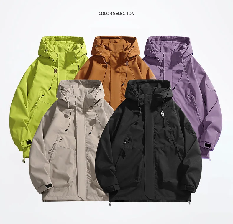 CHRLCK Unisex Outdoor Waterproof Jacket Windbreaker Coat Autumn Breathable Fishing Camping Windproof Jackets Men Women Clothing