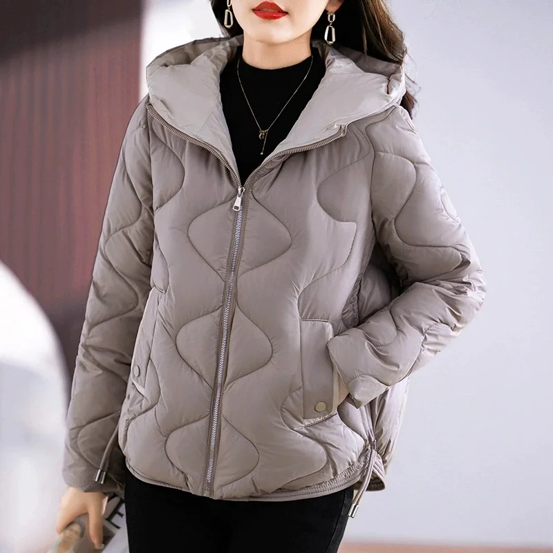 2026 New Korean Down Cotton Jacket Women Hooded Parkas Winter Cotton Padded Coat Thick Warm Loose Puffer Female Snow Wear Outwea