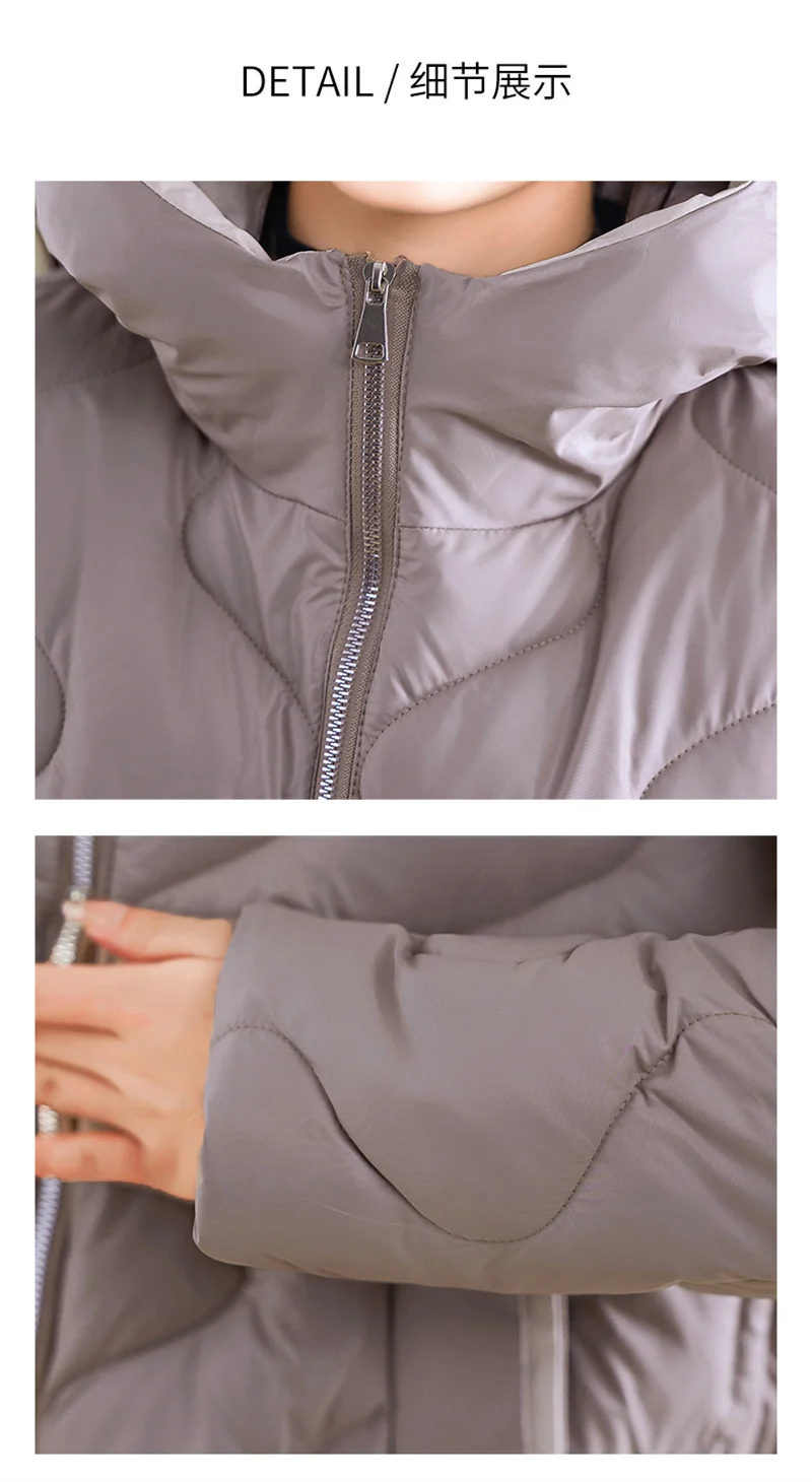 2026 New Korean Down Cotton Jacket Women Hooded Parkas Winter Cotton Padded Coat Thick Warm Loose Puffer Female Snow Wear Outwea