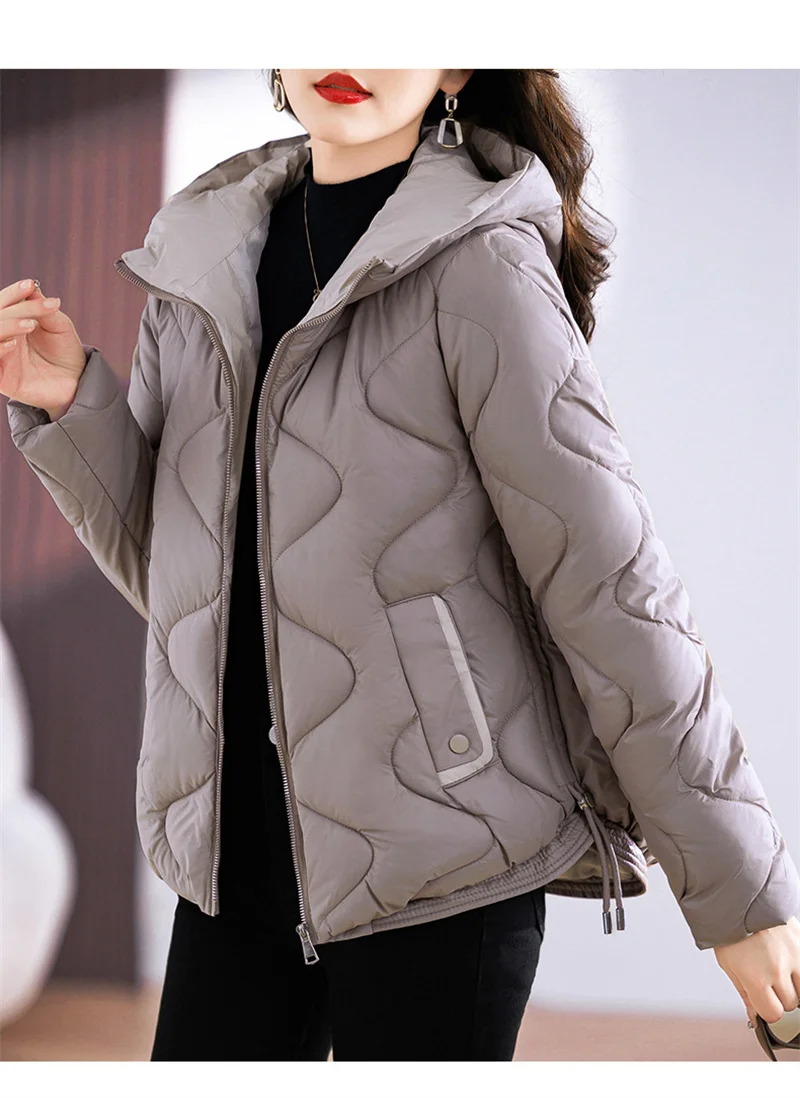 2026 New Korean Down Cotton Jacket Women Hooded Parkas Winter Cotton Padded Coat Thick Warm Loose Puffer Female Snow Wear Outwea
