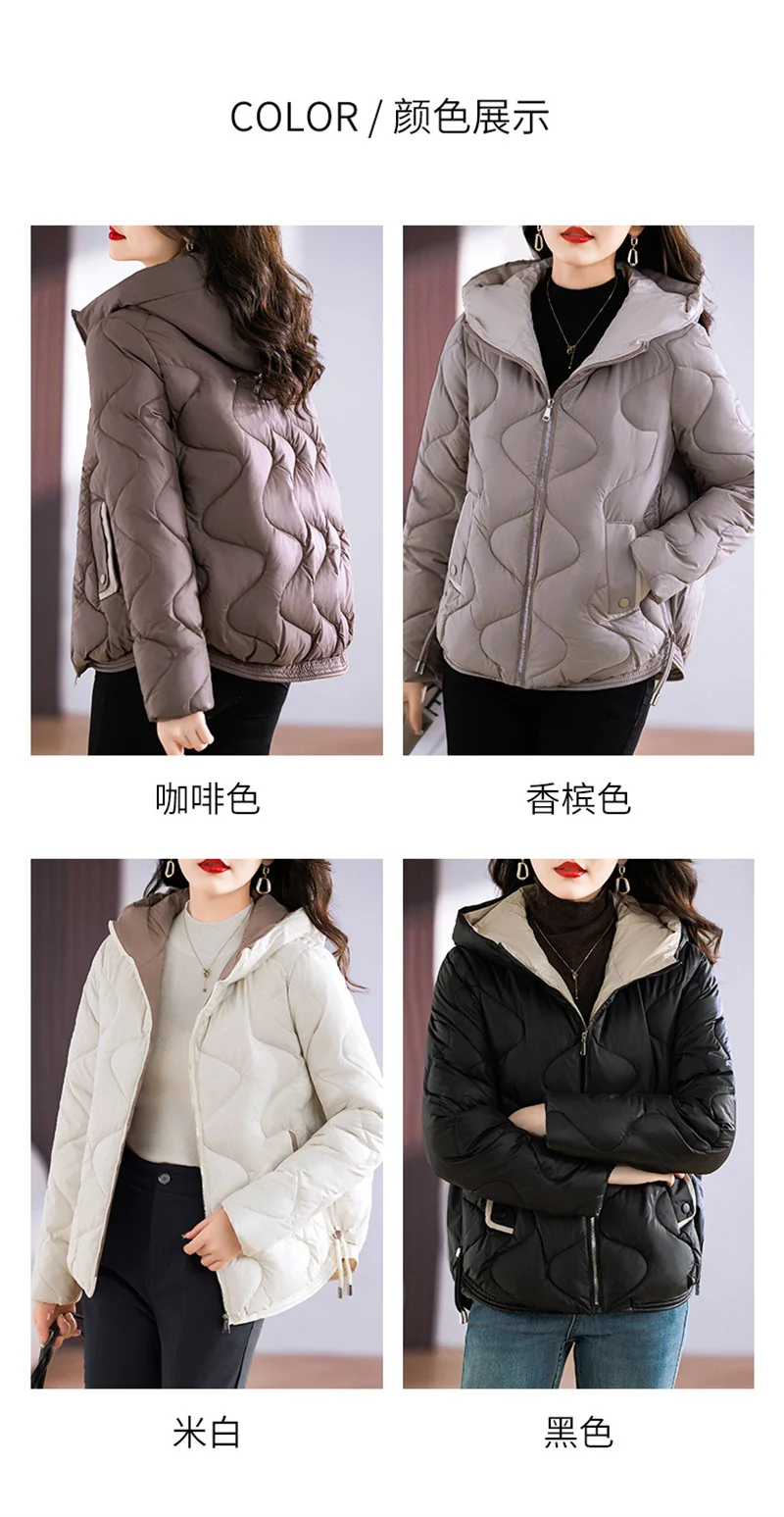 2026 New Korean Down Cotton Jacket Women Hooded Parkas Winter Cotton Padded Coat Thick Warm Loose Puffer Female Snow Wear Outwea