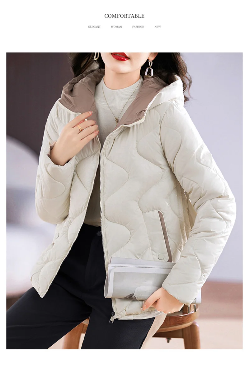 2026 New Korean Down Cotton Jacket Women Hooded Parkas Winter Cotton Padded Coat Thick Warm Loose Puffer Female Snow Wear Outwea