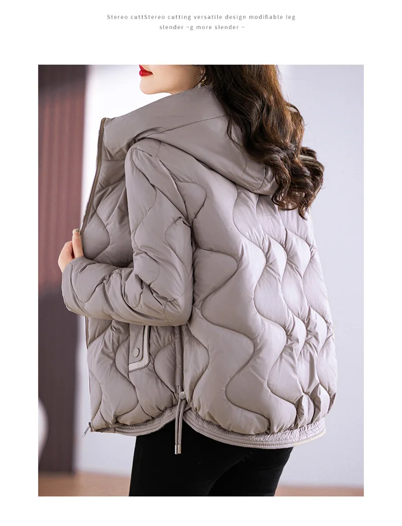 2026 New Korean Down Cotton Jacket Women Hooded Parkas Winter Cotton Padded Coat Thick Warm Loose Puffer Female Snow Wear Outwea