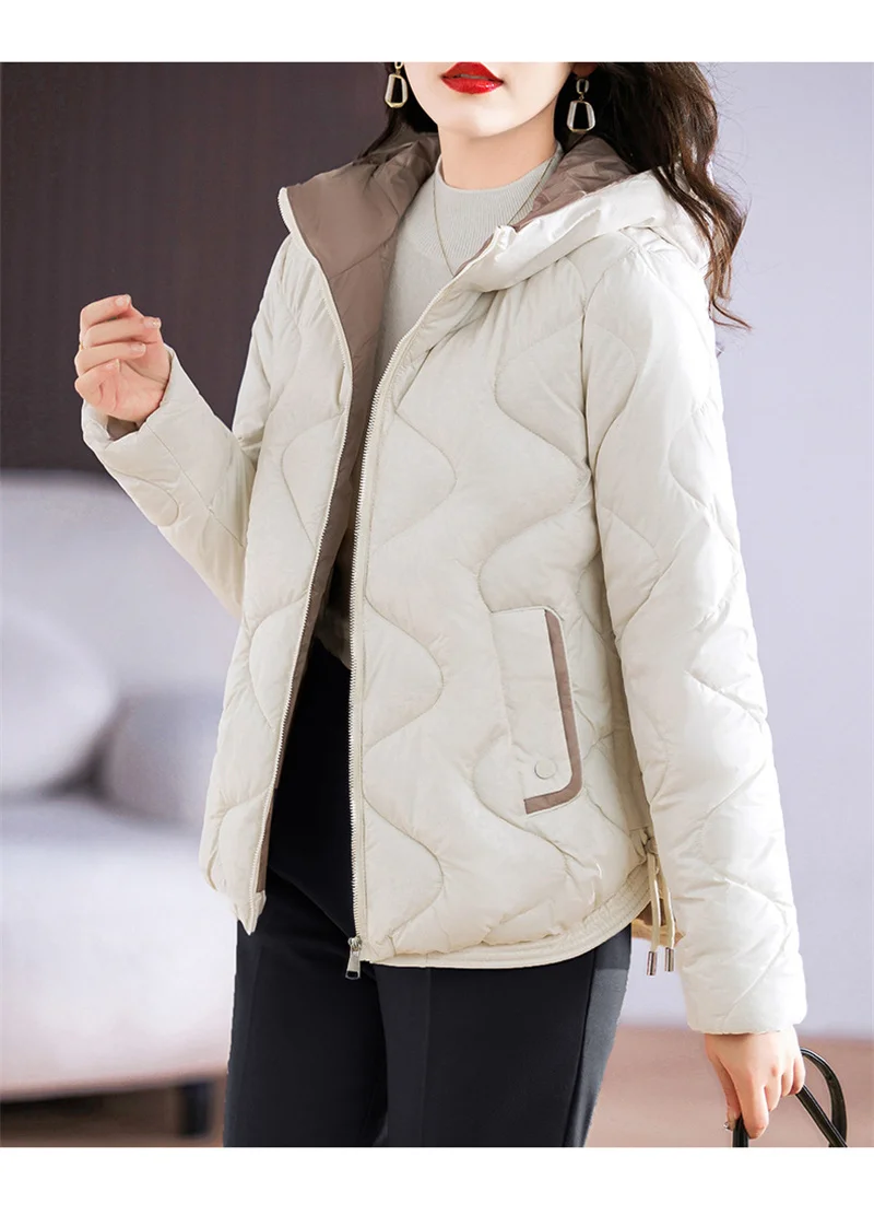 2026 New Korean Down Cotton Jacket Women Hooded Parkas Winter Cotton Padded Coat Thick Warm Loose Puffer Female Snow Wear Outwea