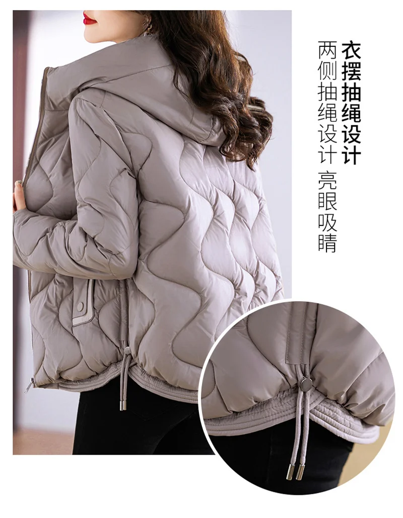 2026 New Korean Down Cotton Jacket Women Hooded Parkas Winter Cotton Padded Coat Thick Warm Loose Puffer Female Snow Wear Outwea