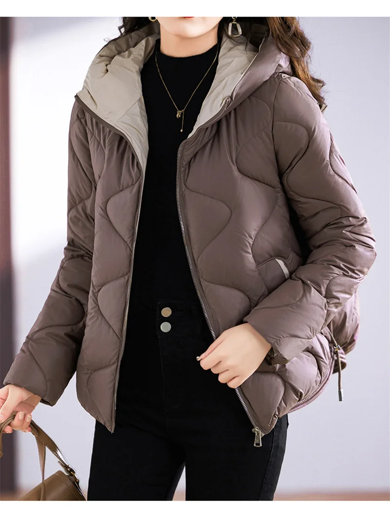 2026 New Korean Down Cotton Jacket Women Hooded Parkas Winter Cotton Padded Coat Thick Warm Loose Puffer Female Snow Wear Outwea