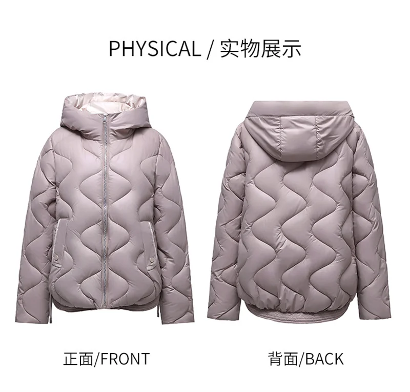 2026 New Korean Down Cotton Jacket Women Hooded Parkas Winter Cotton Padded Coat Thick Warm Loose Puffer Female Snow Wear Outwea