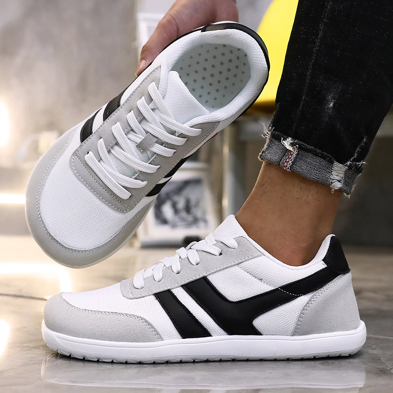 Tenis De Hombre Wide Toe Box Barefoot Shoes Minimalist Breathable Comfortable Outdoor Walking Shoe Sports Casual Blue Shoes 2025