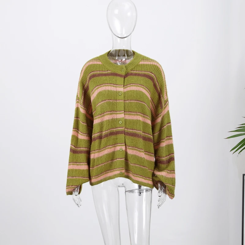 Fashion Knit Printed Sweater Women's Stand Collar Long Sleeve Zippers Vintage Style Cardigan 2026 Autumn New Lady Casual Top ﻿